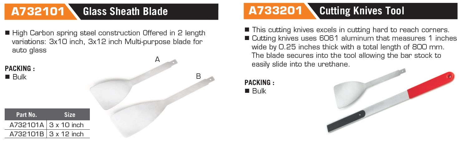 A732101 Glass Sheath Blade /A733201 Cutting Knives Tool